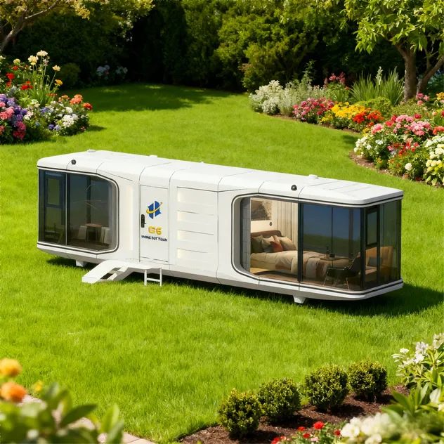Casa Cápsula Modular Moderna Eficiente en Energía Casa Cápsula Espacial Eficiente en Espacio