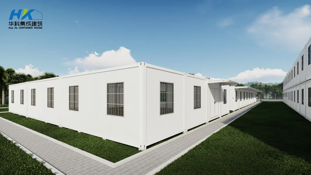 Casa prefabricada de acero modular con panel sándwich, diseño personalizado y económico para instalaciones temporales en sitios de construcción