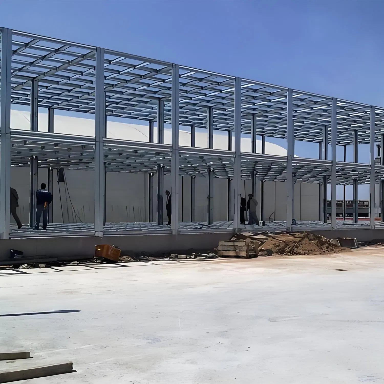 Estructura de acero modular diseñada para un ensamblaje rápido