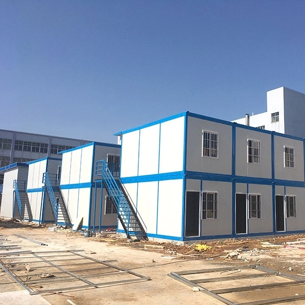 Cabañas de contenedores desmontables fabricados, edificios de oficinas modulares portátiles temporales