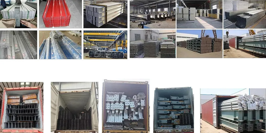 Embalaje y envío de estructuras de acero prefabricadas