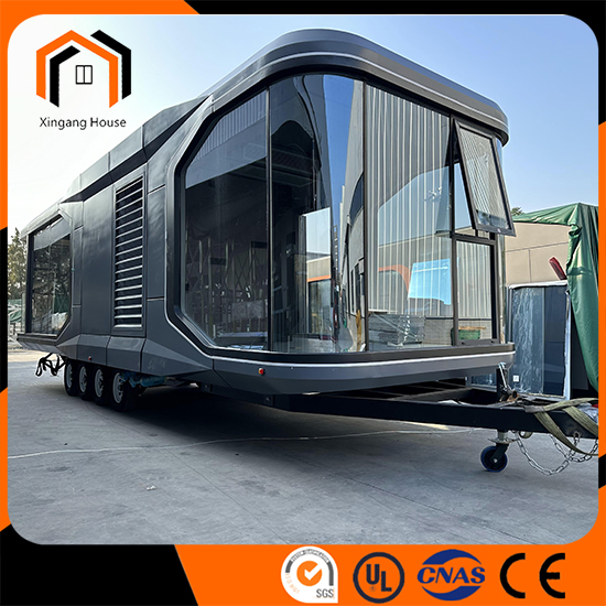 Muebles inteligentes prefabricados personalizados casa modular móvil de 2 habitaciones con balcón casa cápsula removible