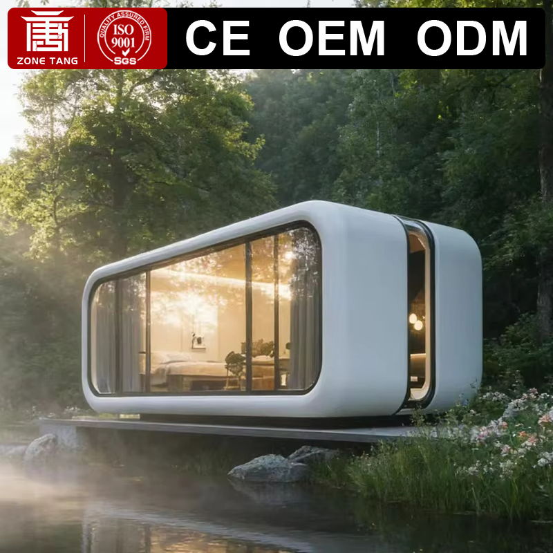 Fábrica personalizada de cápsulas prefabricadas de lujo, casas diminutas modulares prefabricadas económicas