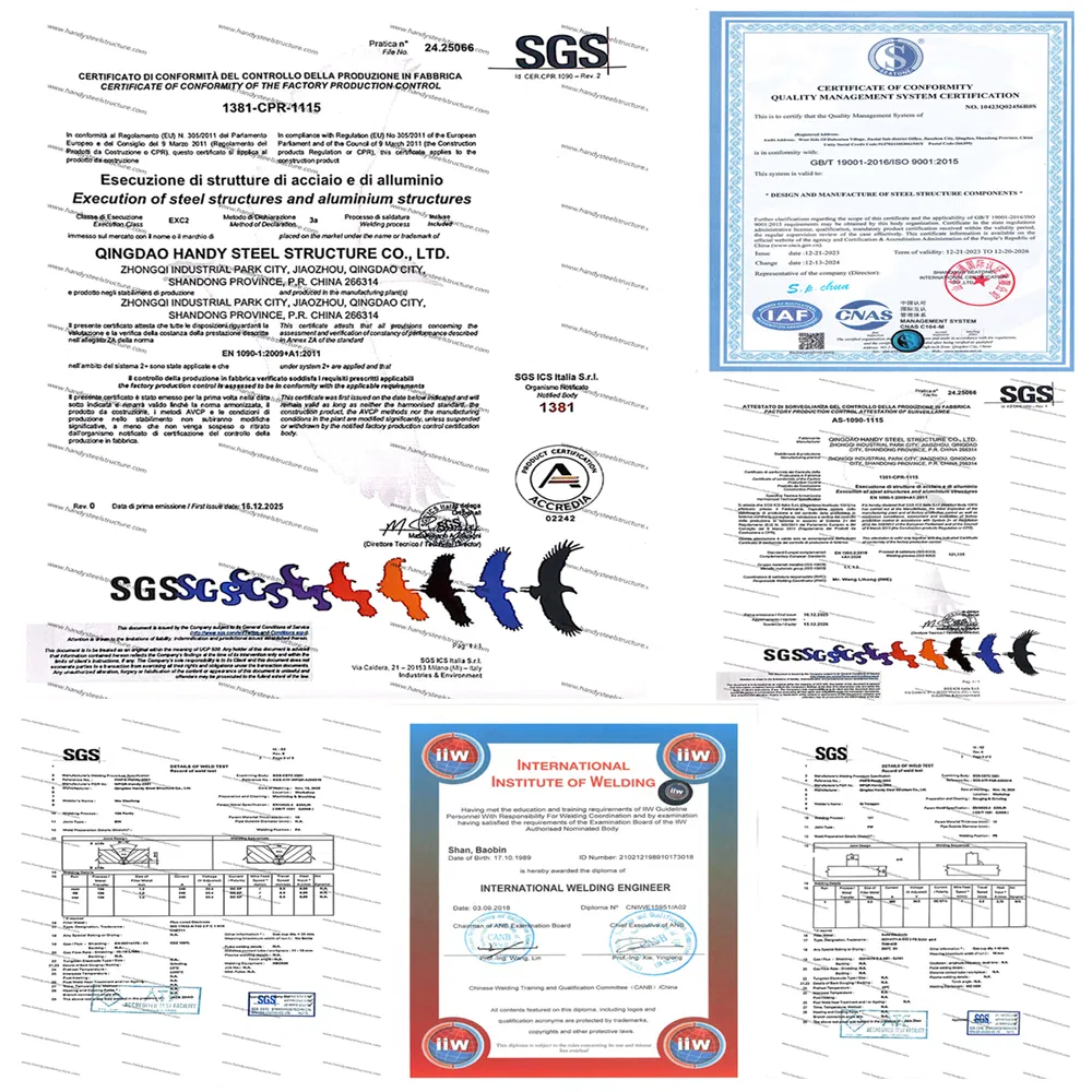 Certificaciones SGS, CE, ISO9001