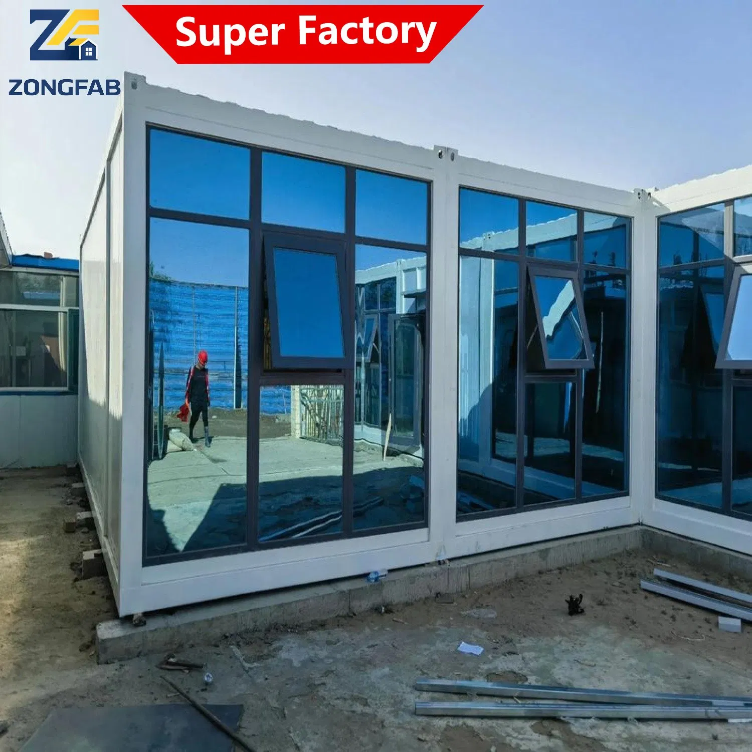 Edificio modular prefabricado de contenedores de vivienda desmontable de acero de varios pisos