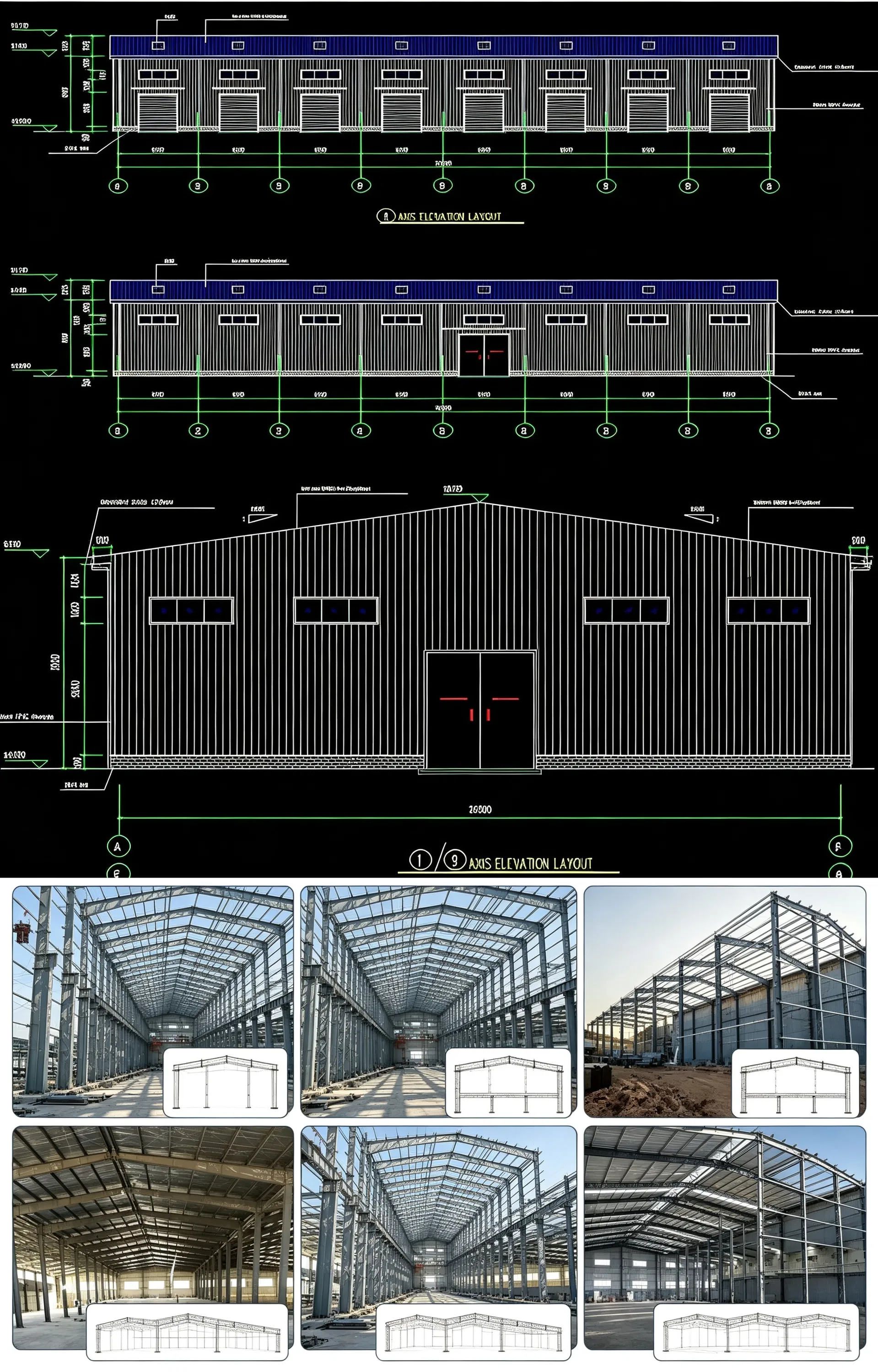 Estructura de acero industrial moderna con construcción modular flexible y soluciones de materiales que ahorran energía