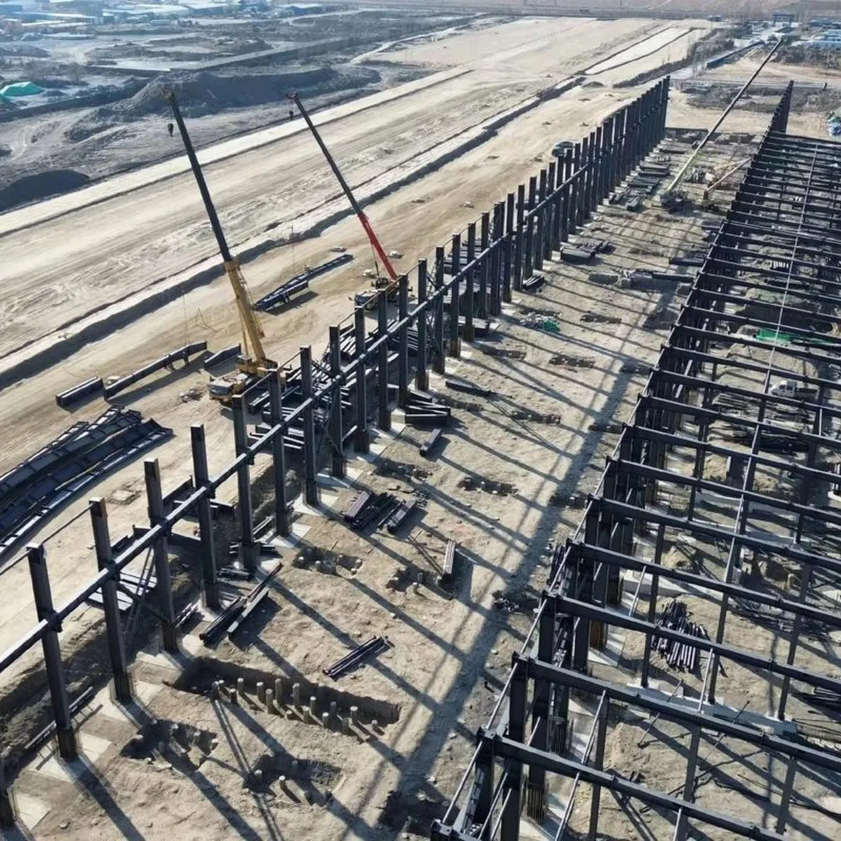 Estructura modular de acero industrial portátil prefabricada para fábrica