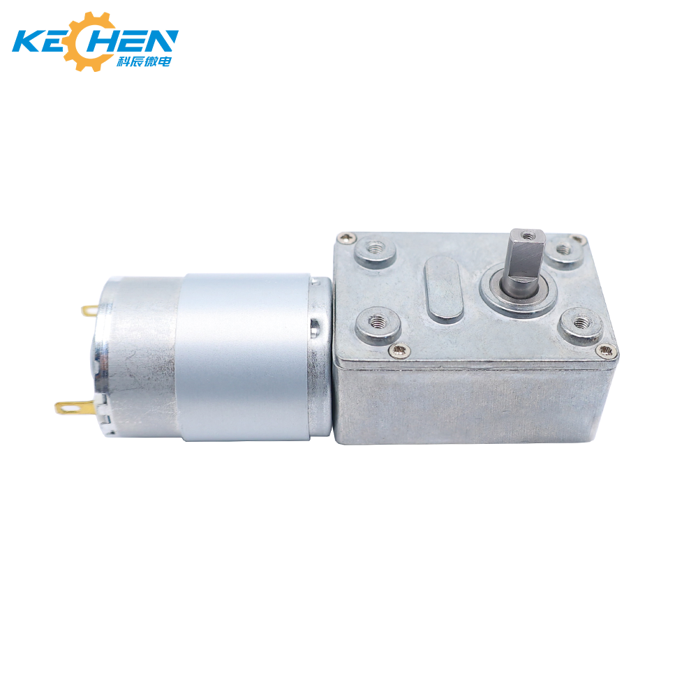 RS-385 12V DC Motor with High Torque 28mm GM4632 Permanent Magnet Worm Gear for Valves Brush Commutation