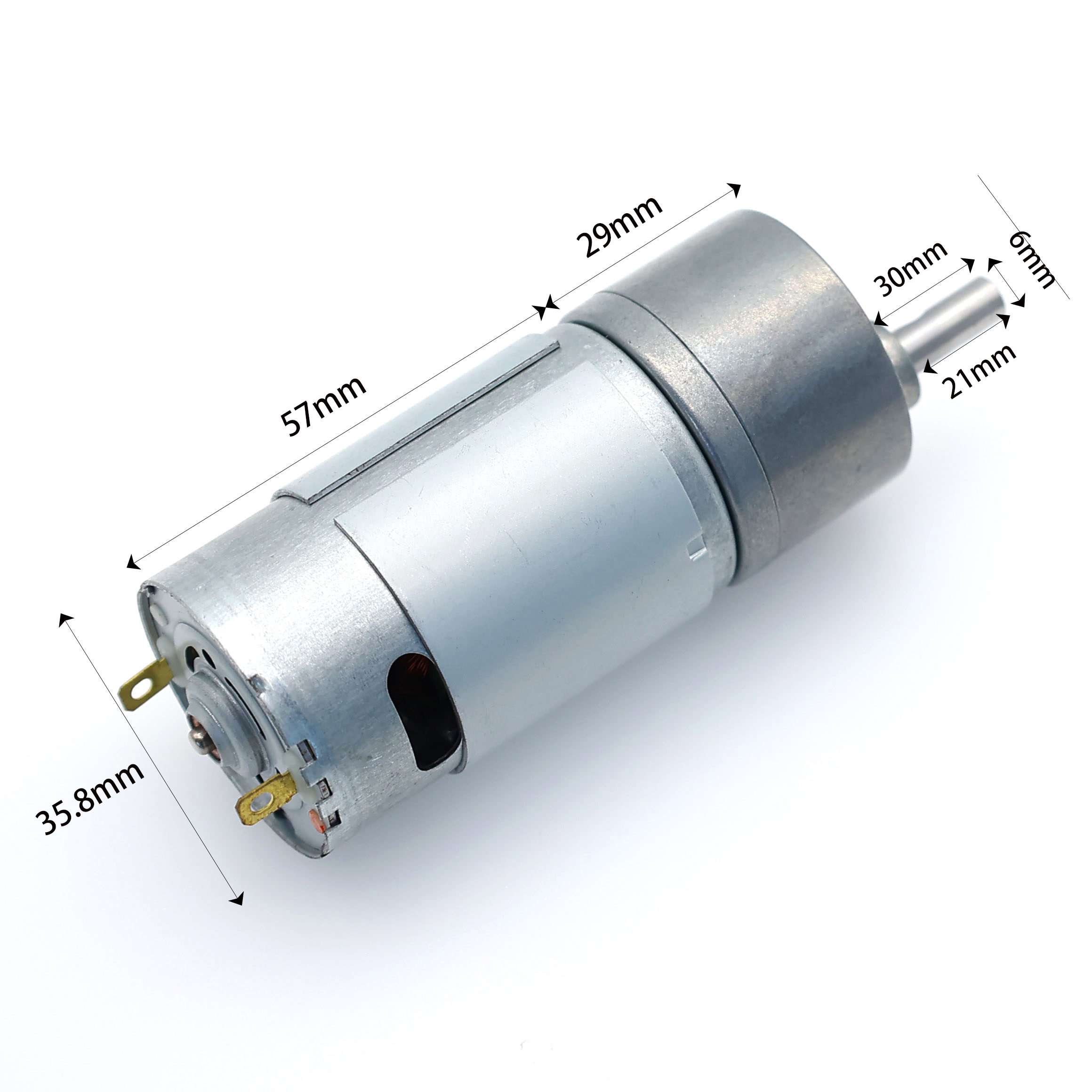 Customized 36MM High Torque DC 555 Motor Gear 24V 3NM Permanent Magnet Construction