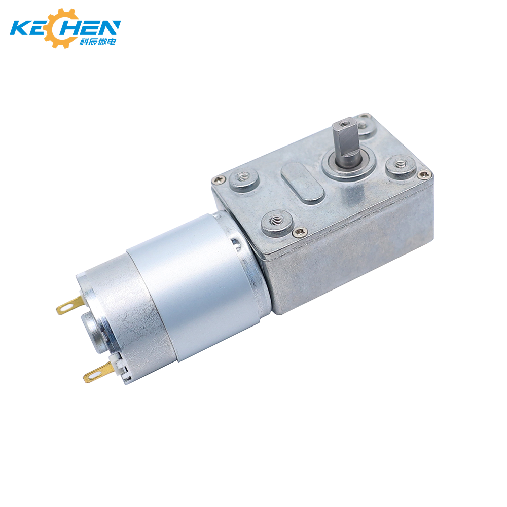 RS-385 12V DC Motor with High Torque 28mm GM4632 Permanent Magnet Worm Gear for Valves Brush Commutation