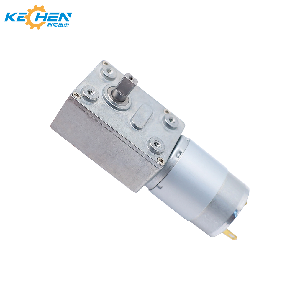 RS-385 12V DC Motor with High Torque 28mm GM4632 Permanent Magnet Worm Gear for Valves Brush Commutation