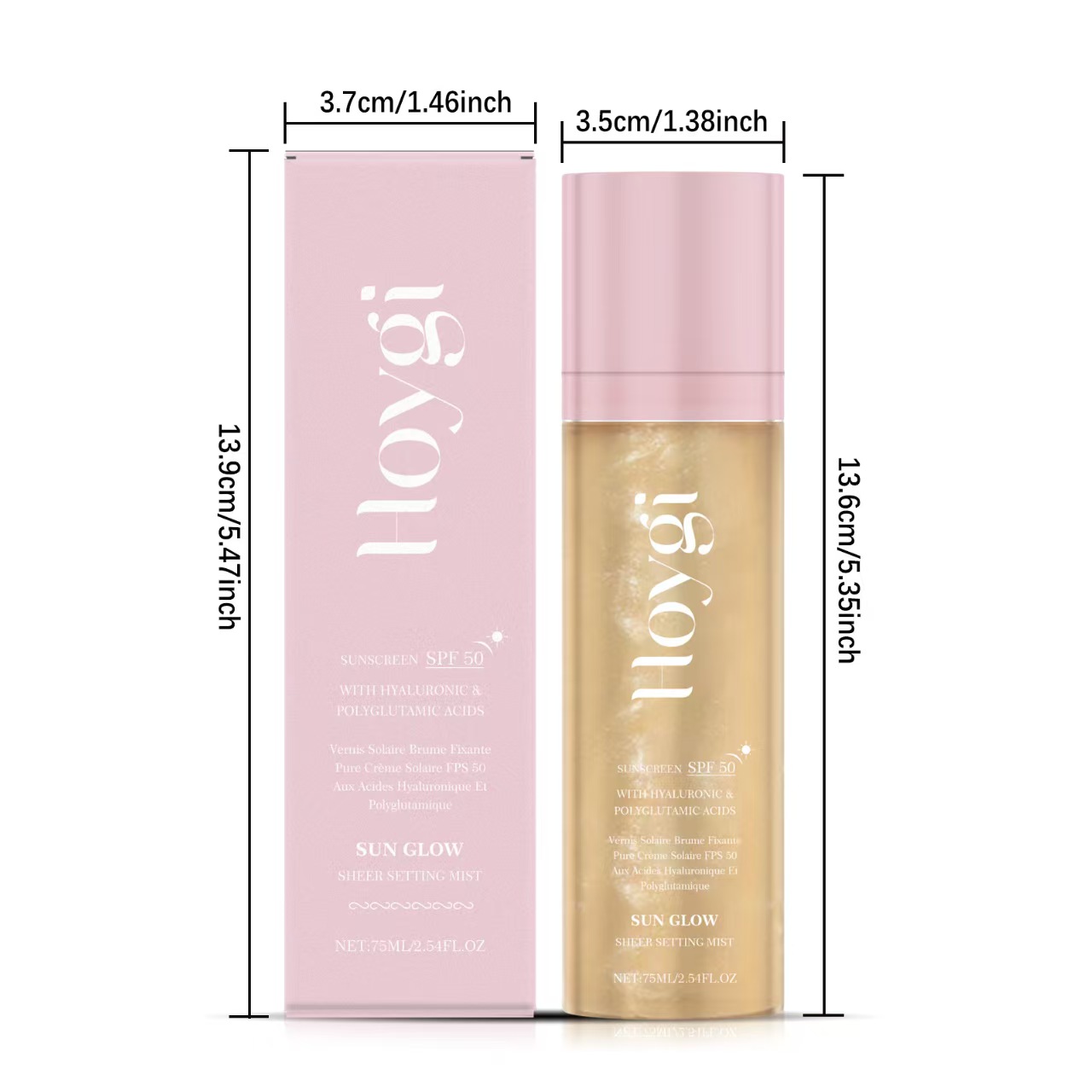 HOYGI Setting Moisturizing Protective Spray Lightweight Oil-Control Long-Lasting Matte Natural Finish Smudge-Resistant