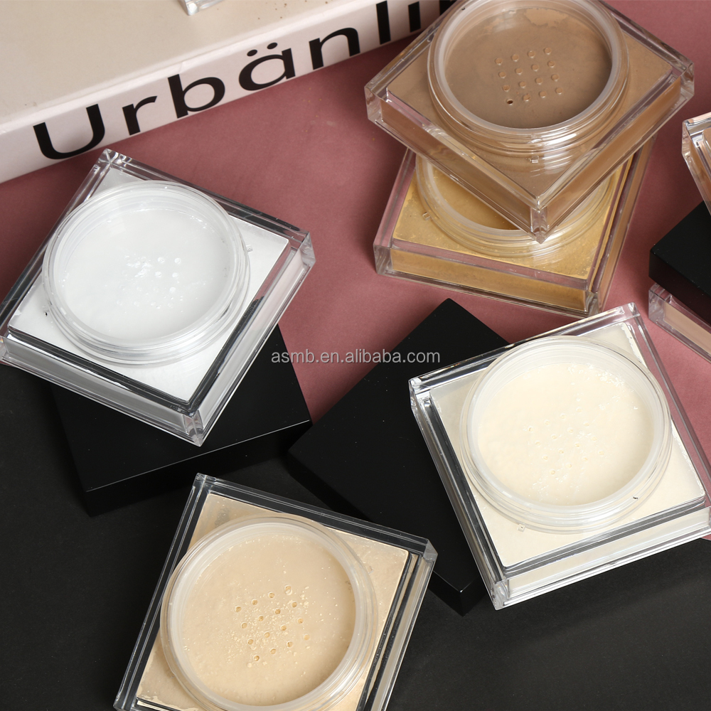 Vegan Cruelty Free Setting Loose Powder Makeup Private Label Custom Translucent clear Banana Slow Setting Acrylic Powder
