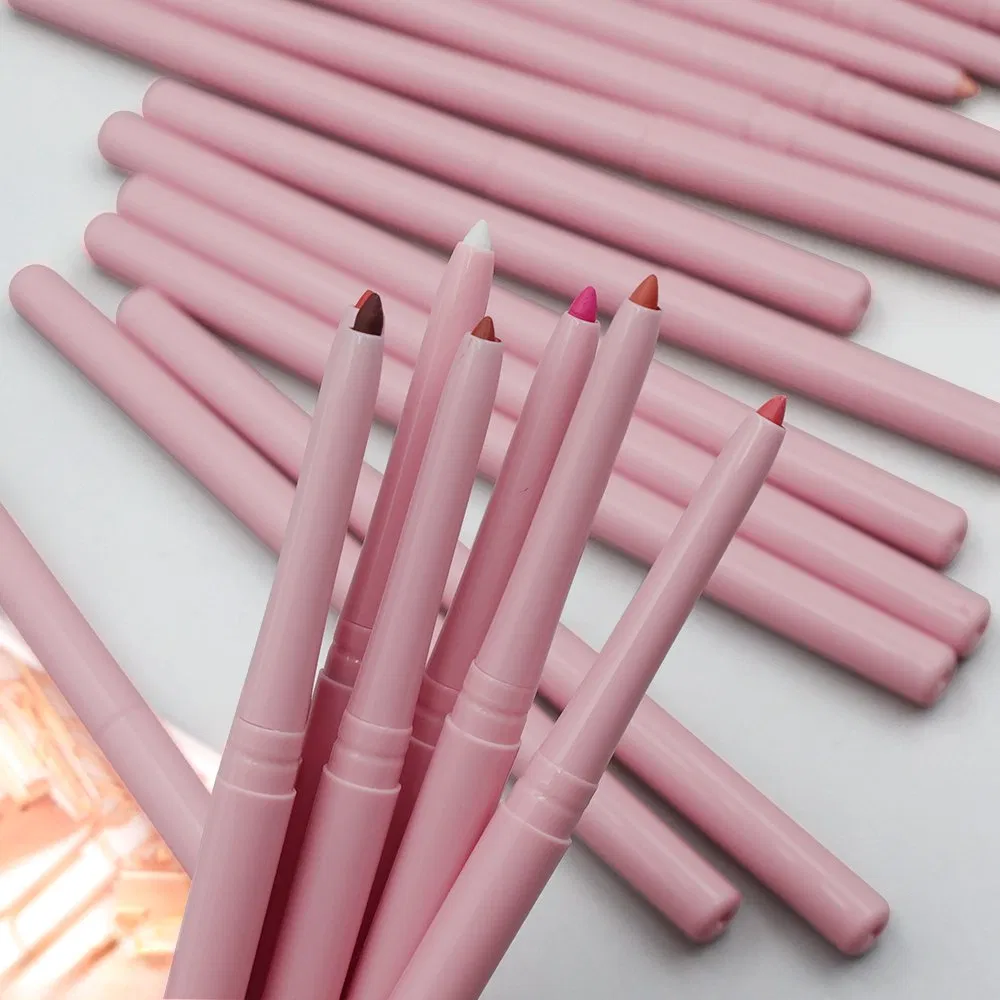 Private Label Custom Vegan Lip Liner Waterproof Nude Brown Lipliner Pencil Makeup