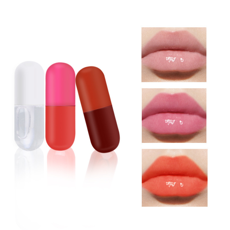 Wholesale Vegan Organic Herbal Sugar Lip Plumper Color-Changing Glossy Honey Moisturizing Fruit Liquid Glaze Waterproof Lip Balm