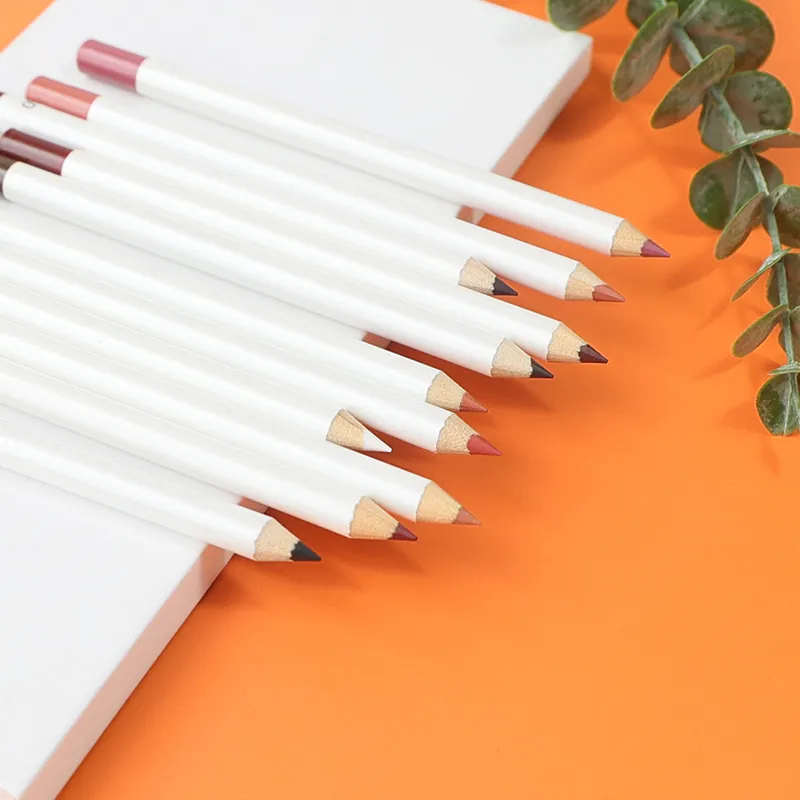 Pigment Lip Pencil Private Label Custom Wooden Pencil Creamy Waterproof Custom Lip Liner