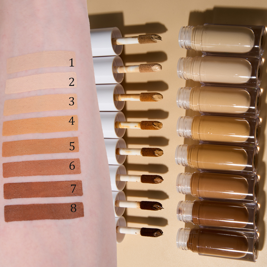 LOW MOQ Make Your Own Liquid Concealer Makeup Full Coverage Private Label Waterproof 8 Color Foundation Concealer Pen SticK