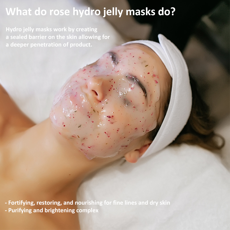 100% Natural Organic Rose Petal Whitening Acne Treatment Jelly Soft Mask Powder Collagen Face &amp; Body Mask