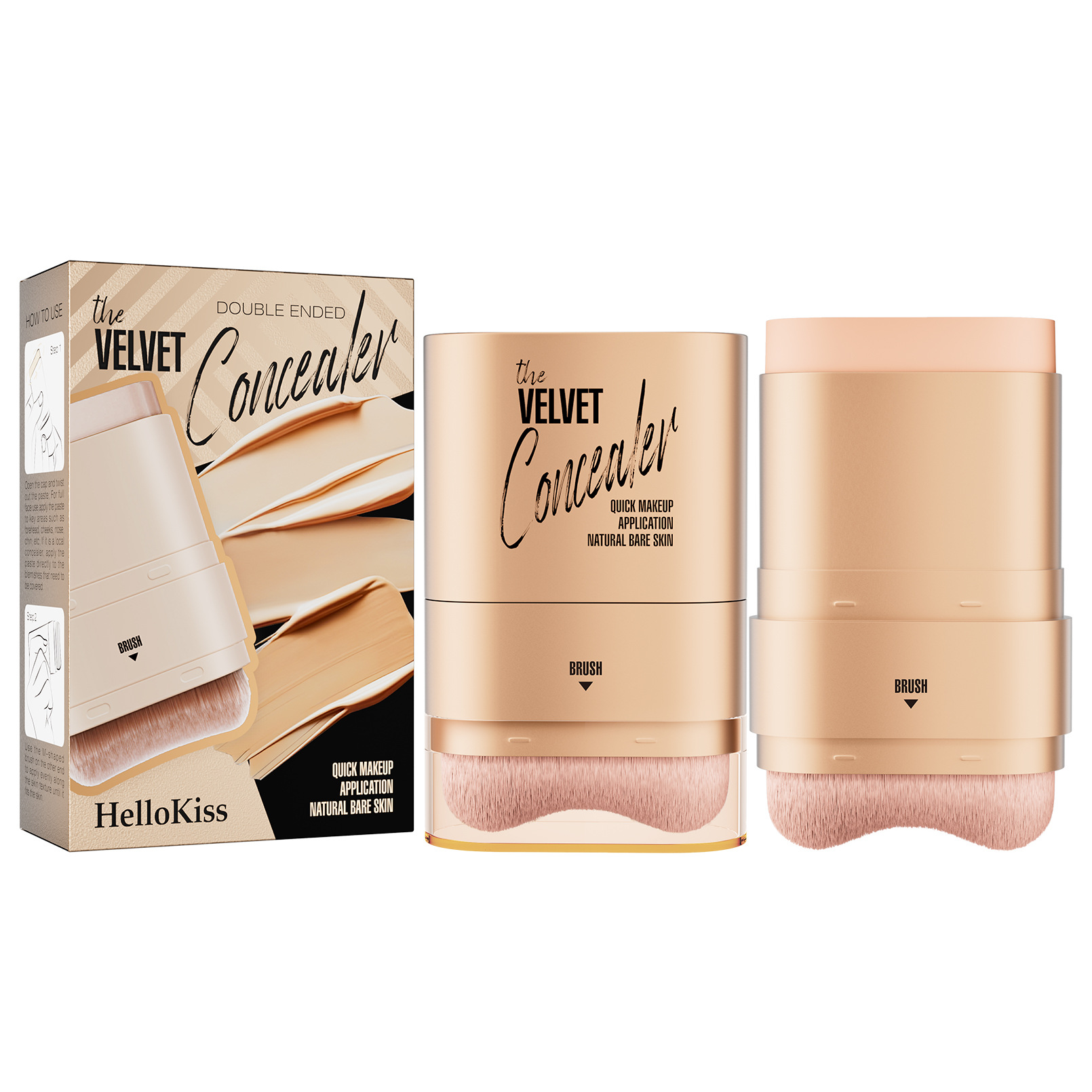HelloKiss Cross-border Eraser Concealer Stick Waterproof Sweatproof Cover Acne Spots Tattoos Double-headed Unisex Shantou Model