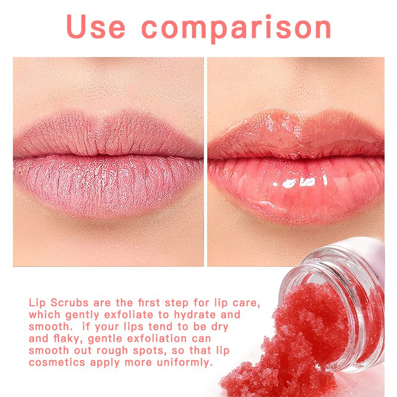 Wholesale Custom 15g Natural Shea Butter Lightening Vegan Organic Private Label Exfoliating Sugar Lip Scrub