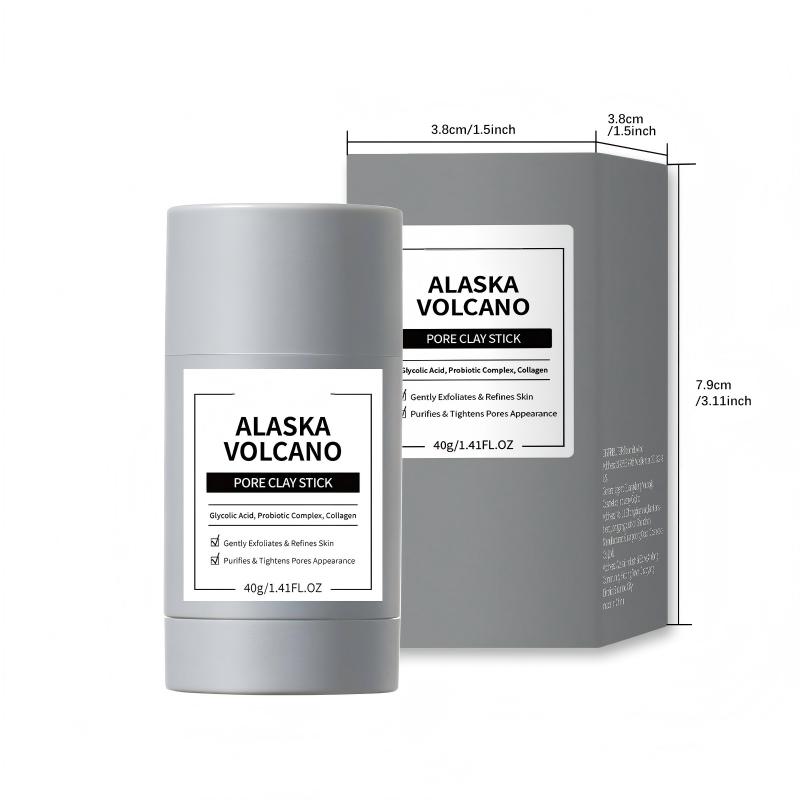 Pore Clay Stick Mud Face Mask Stick Deep Cleansing Face Mask Alaska Volcano Skincare Moisturizer Charcoal Facial