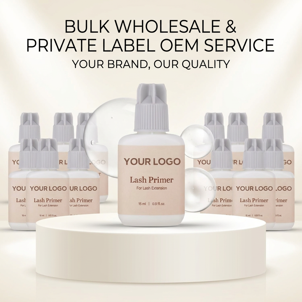 Wholesale OEM Custom Logo Lash Primer For Eyelash Extension Long Retention Mild Non-Irritating Liquid Lash Pre-Treatment