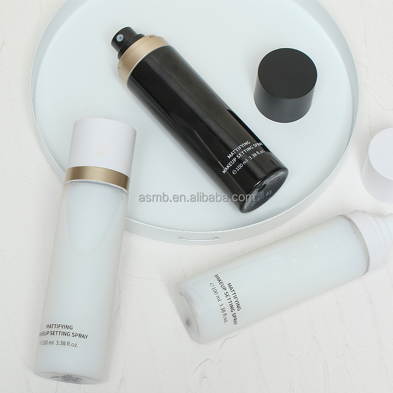 Private Label Custom Setting Mist Waterproof Vegan Spray Moisture Matte Black White pink Bottles Makeup Setting Spray Dewy
