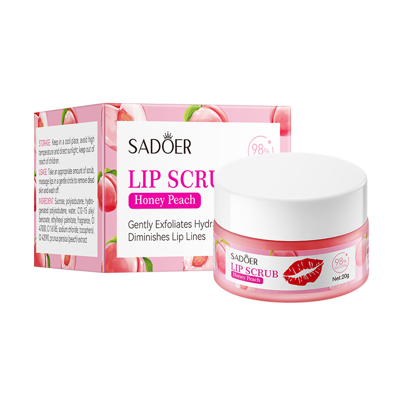Organic Vegan Lip Scrub Cream Wholesale Hydrating Lip Balm with Plant Extracts Exfoliating Moisturizing Nourishing Lip Care