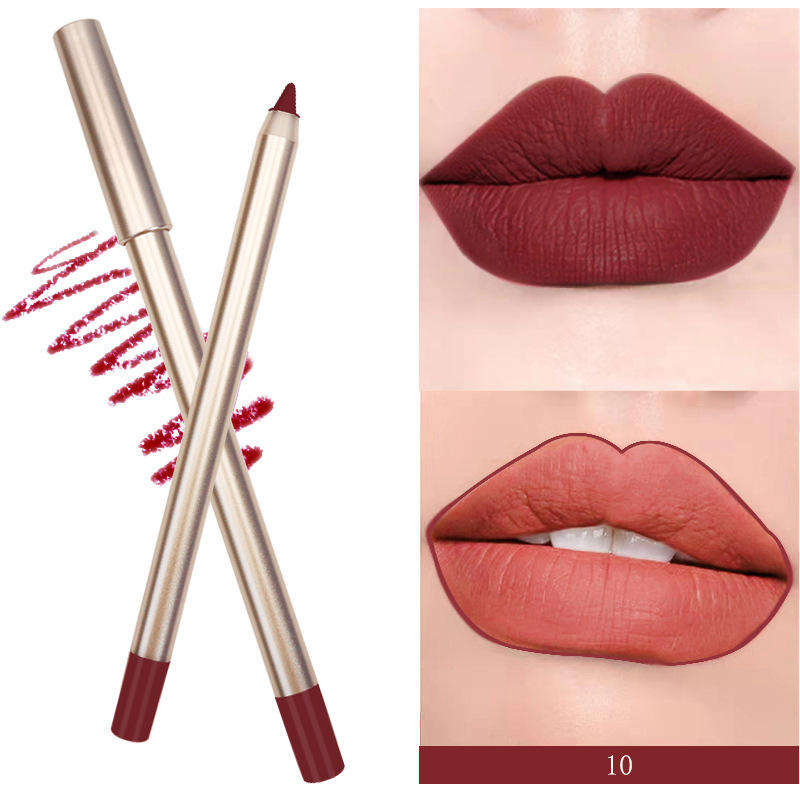 Premium Vegan Waterproof Lip Liner in Gold Matte Finish