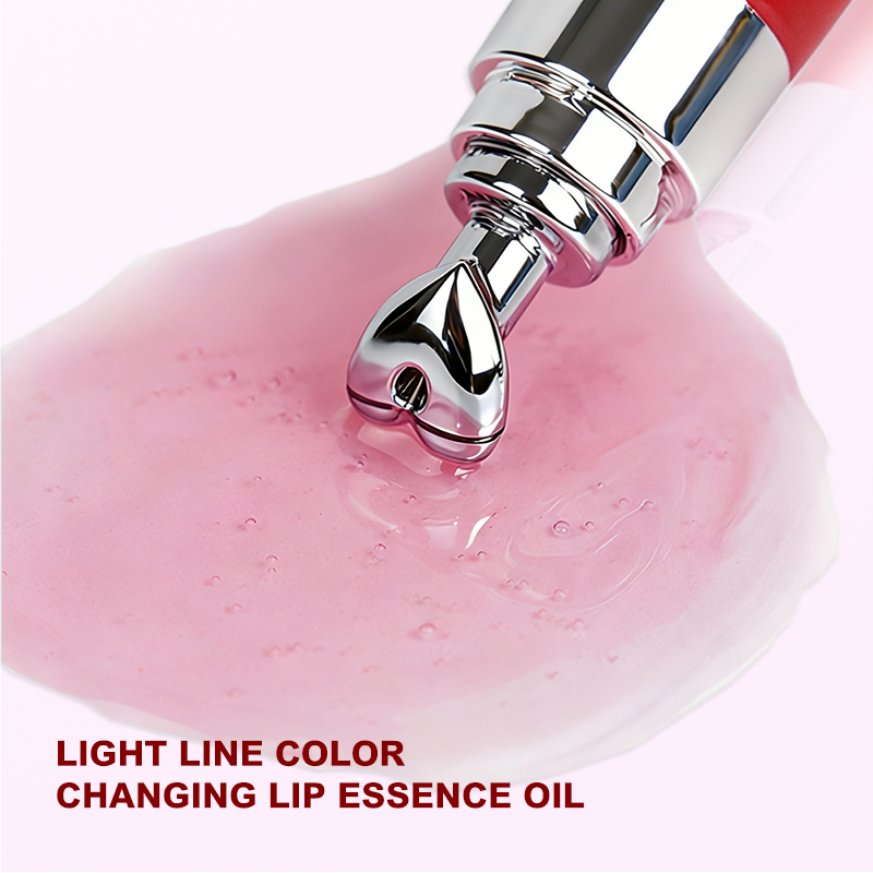 HALORINNA OEM Cherry Pink Lip Plumping Oil Private Label Color Changing Lip Serum Vitamin C Jojoba Oil Organic Moisturizer