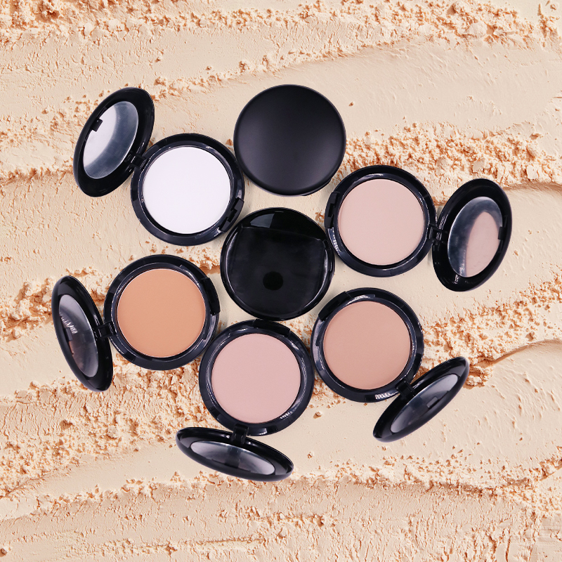 Hot Selling Vegan Matte Pressed Powder Oil Control 6 Colors Face Foundation Compact Powder