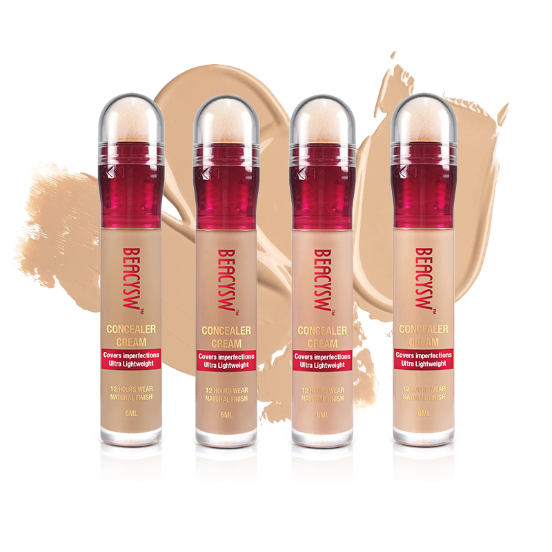 Foundation &amp; Concealer Stick With Built-in Brush, Long-Wear Matte Korean Full-Coverage Makeup, Waterproof Hydrating Contour