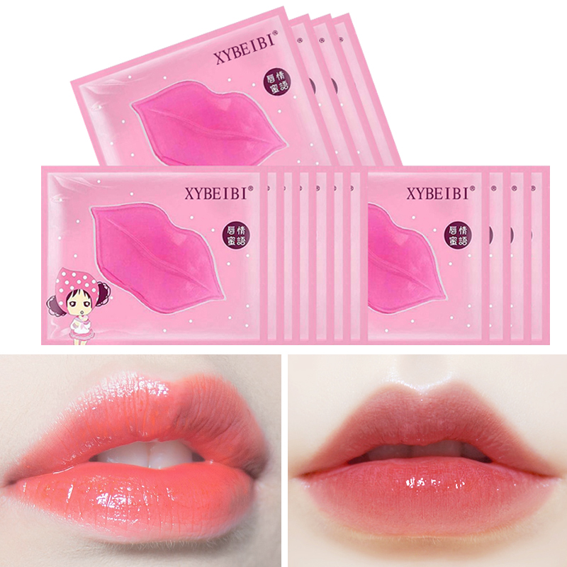 Hot Sales Wrinkle Moisturizer Lips Care Gel Collagen Pink Crystal Lip Mask Sleeping Care Collagen Lip Mask