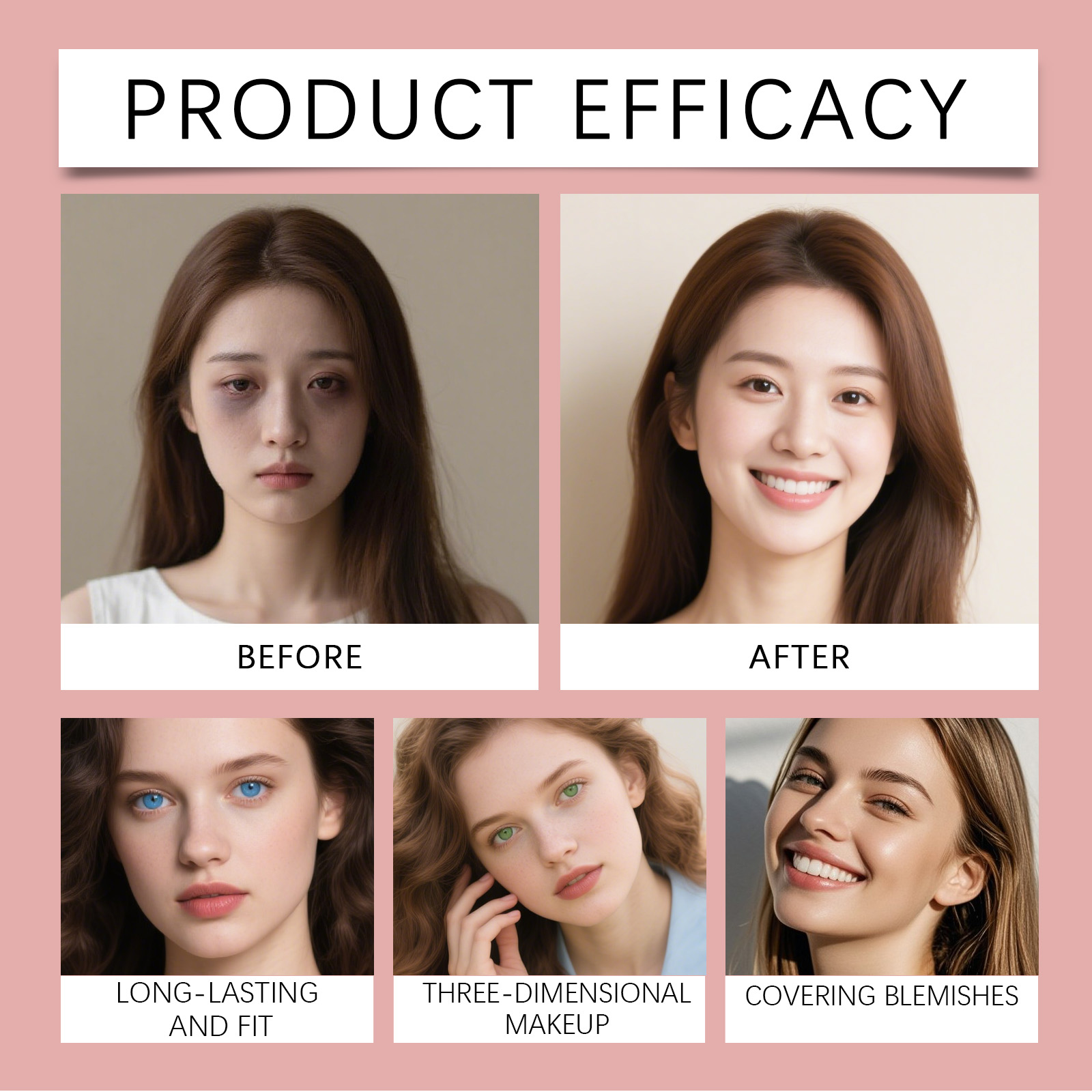 Perfect Cover BB Cream Natural Beige Foundation Waterproof SPF 42 Whitening Moisturizing Long Lasting Oil Control Hyaluronic