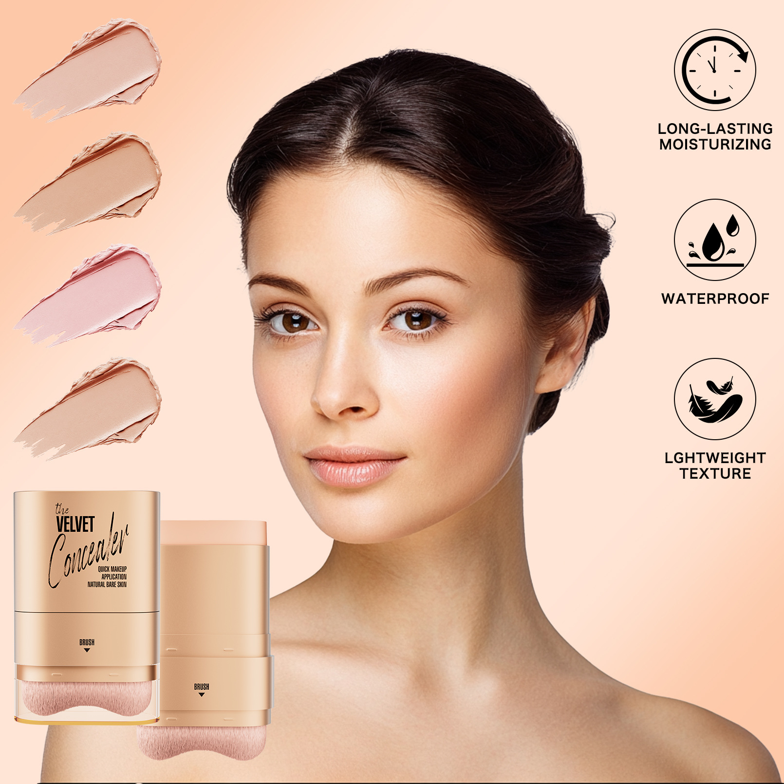 HelloKiss Cross-border Eraser Concealer Stick Waterproof Sweatproof Cover Acne Spots Tattoos Double-headed Unisex Shantou Model