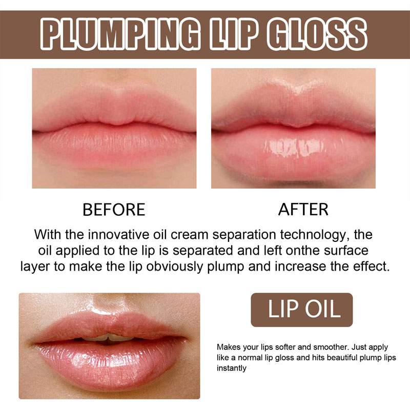 OEM Vegan Collagen Lip Plumper Serum Instant Volumizing Repair Moisturizing Lip Care Anti-Chapping Liquid Lip Care Plumping