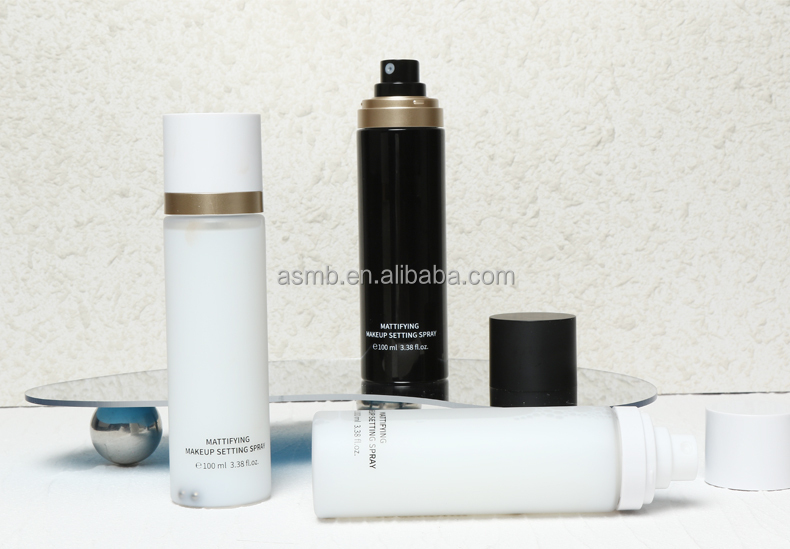 Private Label Custom Setting Mist Waterproof Vegan Spray Moisture Matte Black White pink Bottles Makeup Setting Spray Dewy