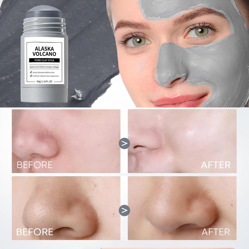 Pore Clay Stick Mud Face Mask Stick Deep Cleansing Face Mask Alaska Volcano Skincare Moisturizer Charcoal Facial