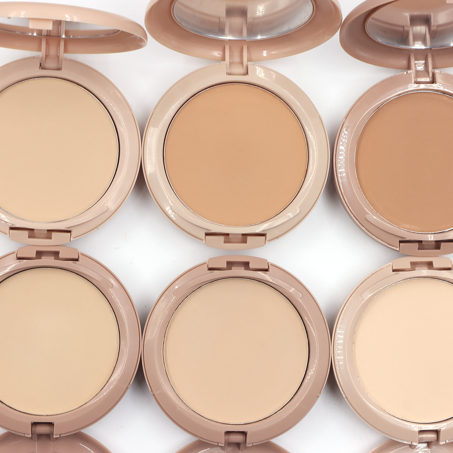 Hot Selling Vegan Matte Pressed Powder Oil Control 6 Colors Face Foundation Compact Powder