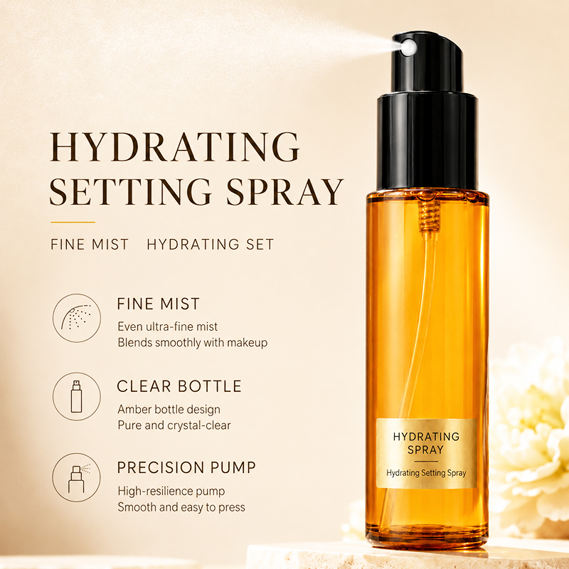 Custom Makeup Setting Spray OEM Manufacturing Fine-Mist Hydrating Long-Lasting Setting Spray Private Label