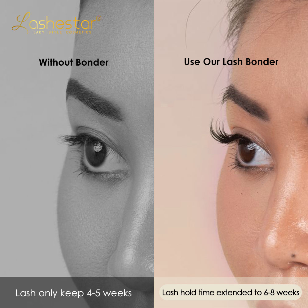 Lashestar Wholesale Lash Primer And Bonder Private Label Nude Frosted Glass Lash Bonder For Lash Extensions