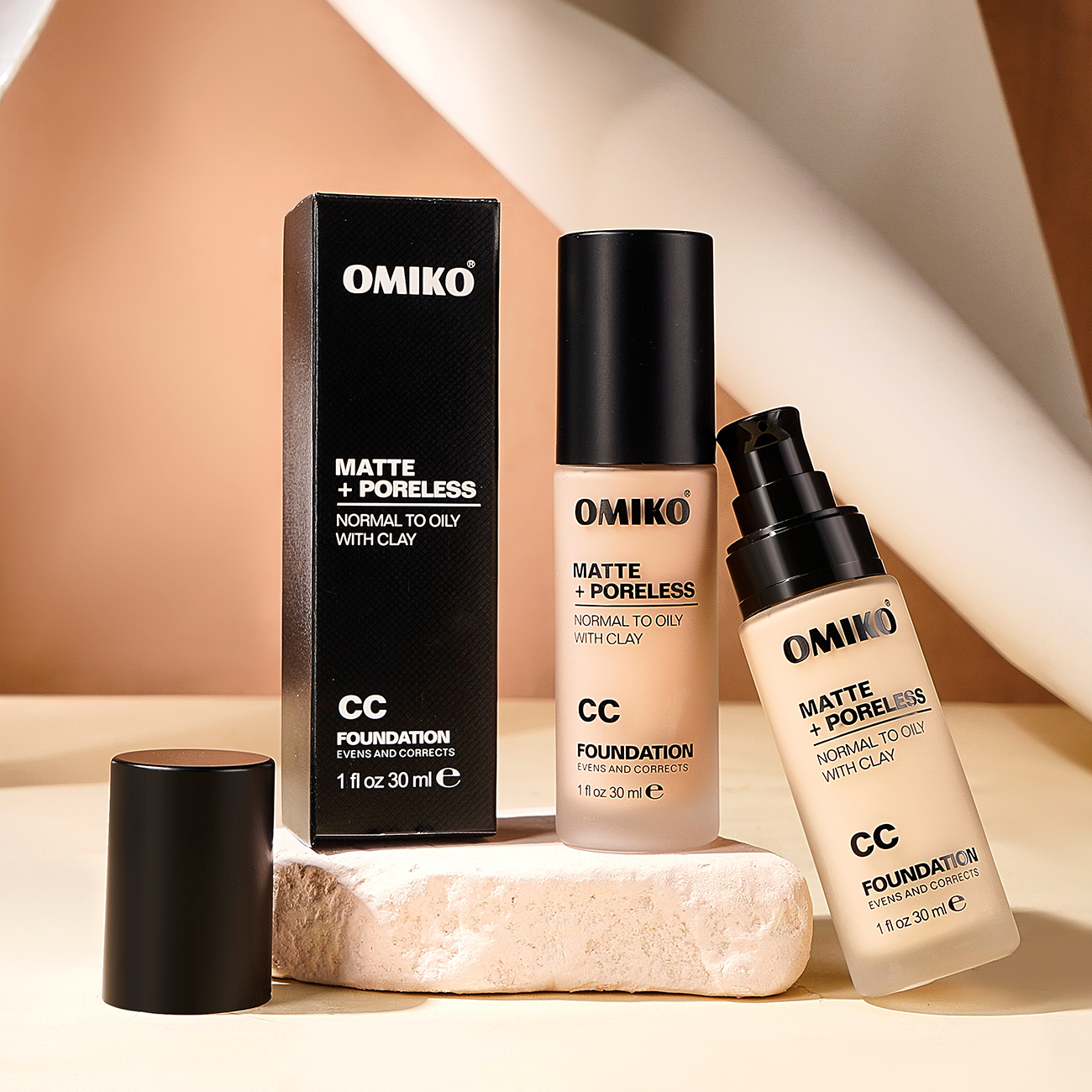 OMIKO Waterproof Cream Foundation Smear-proof Makeup Oil Control Natural Moisturizing Concealer