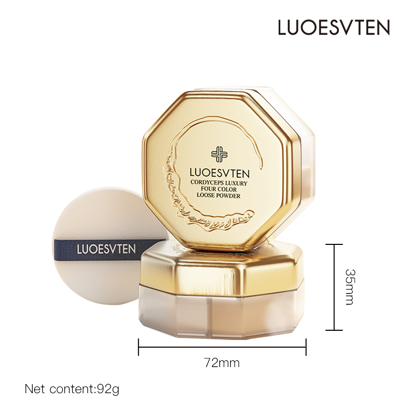 Private Label Softening Fine Lines and Hiding Pores Matte Finishing Makeup Loose Setting Powder Cosmetics Includes Velour Puff