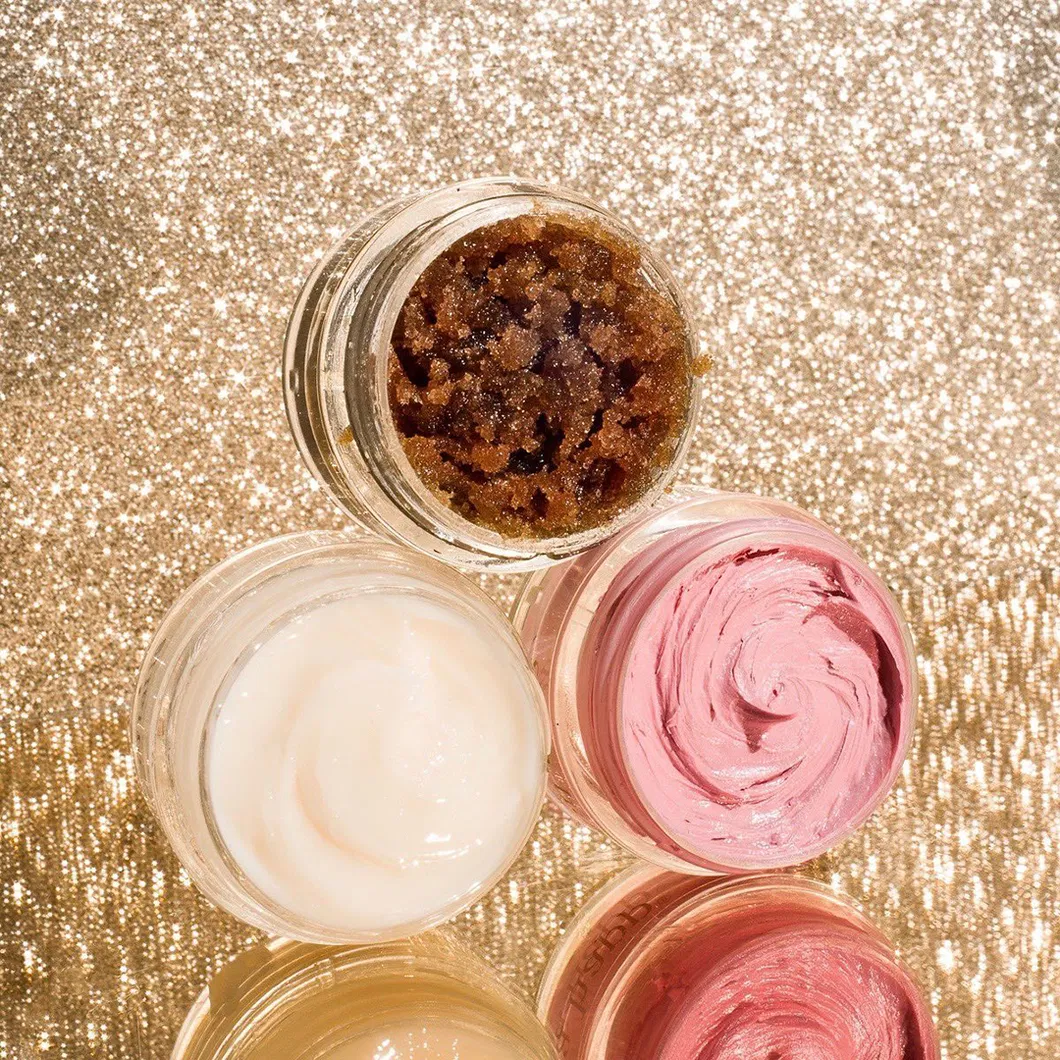 Private Label Vegan Pink Peach Natural 2 in 1 Lip Mask Lip Scrub Wholesale