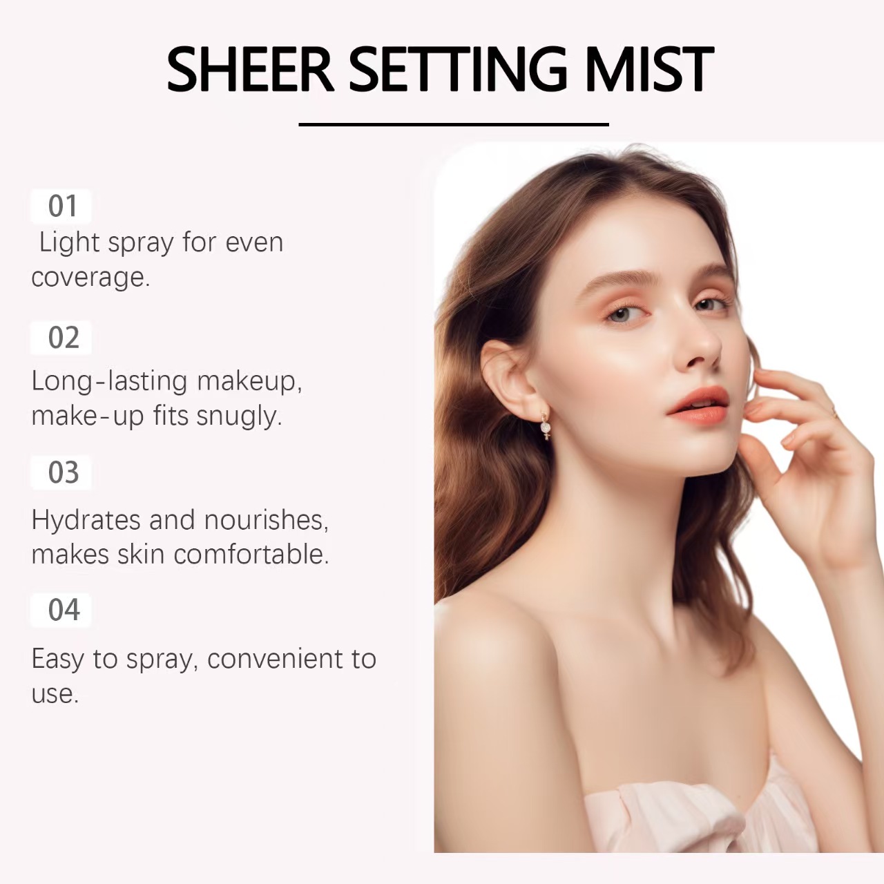 HOYGI Setting Moisturizing Protective Spray Lightweight Oil-Control Long-Lasting Matte Natural Finish Smudge-Resistant