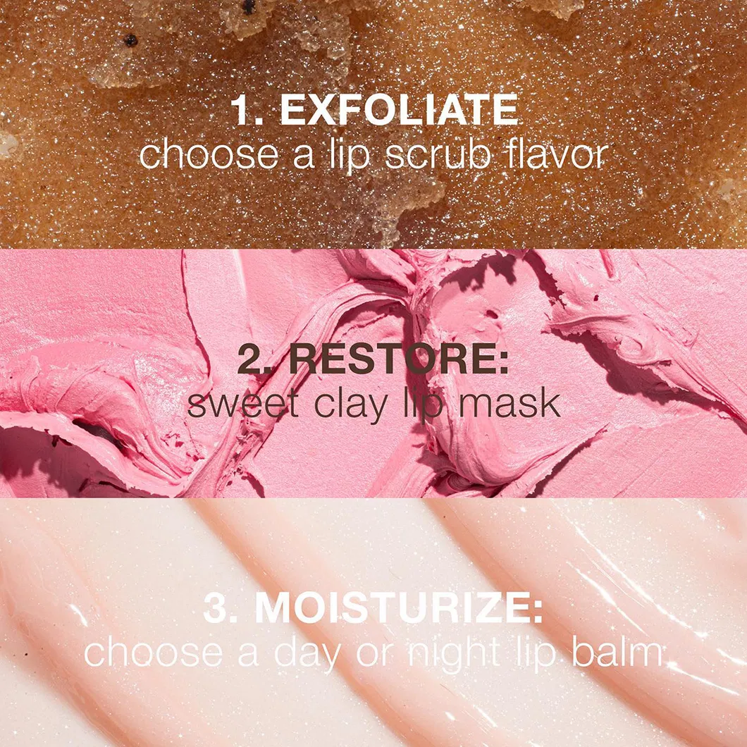 Private Label Vegan Pink Peach Natural 2 in 1 Lip Mask Lip Scrub Wholesale