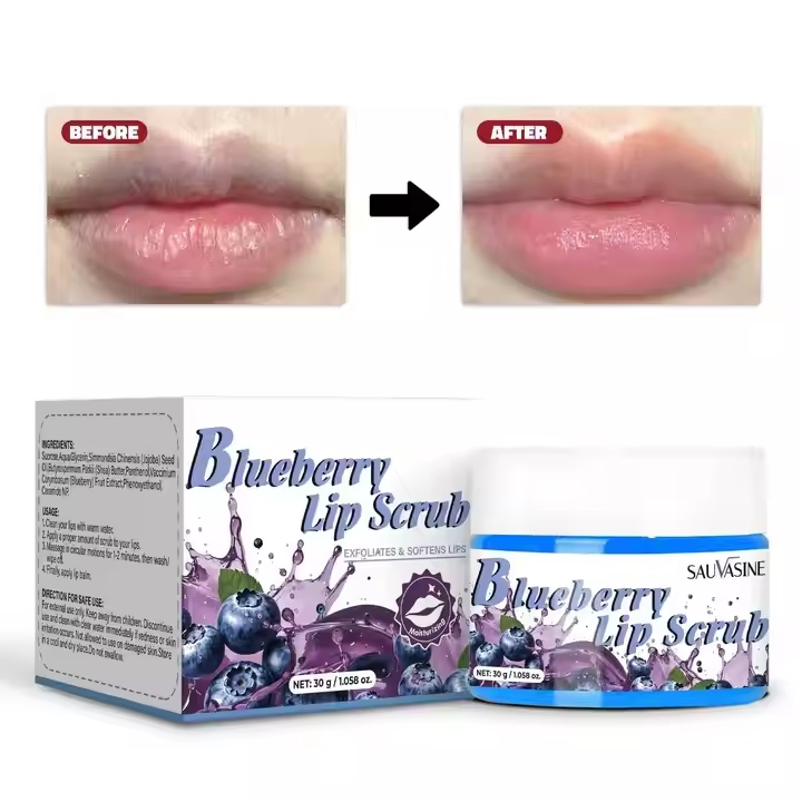 Blueberry Lip Scrub 30g Premium for Lip Care in Stock