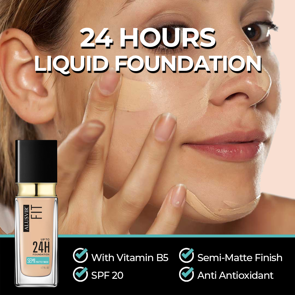 Makeup Foundation Korean Cosmetics Beauty Professional 24 Hours Super Stay Makeup Liquid Foundation Makeup Waterproof and Matte