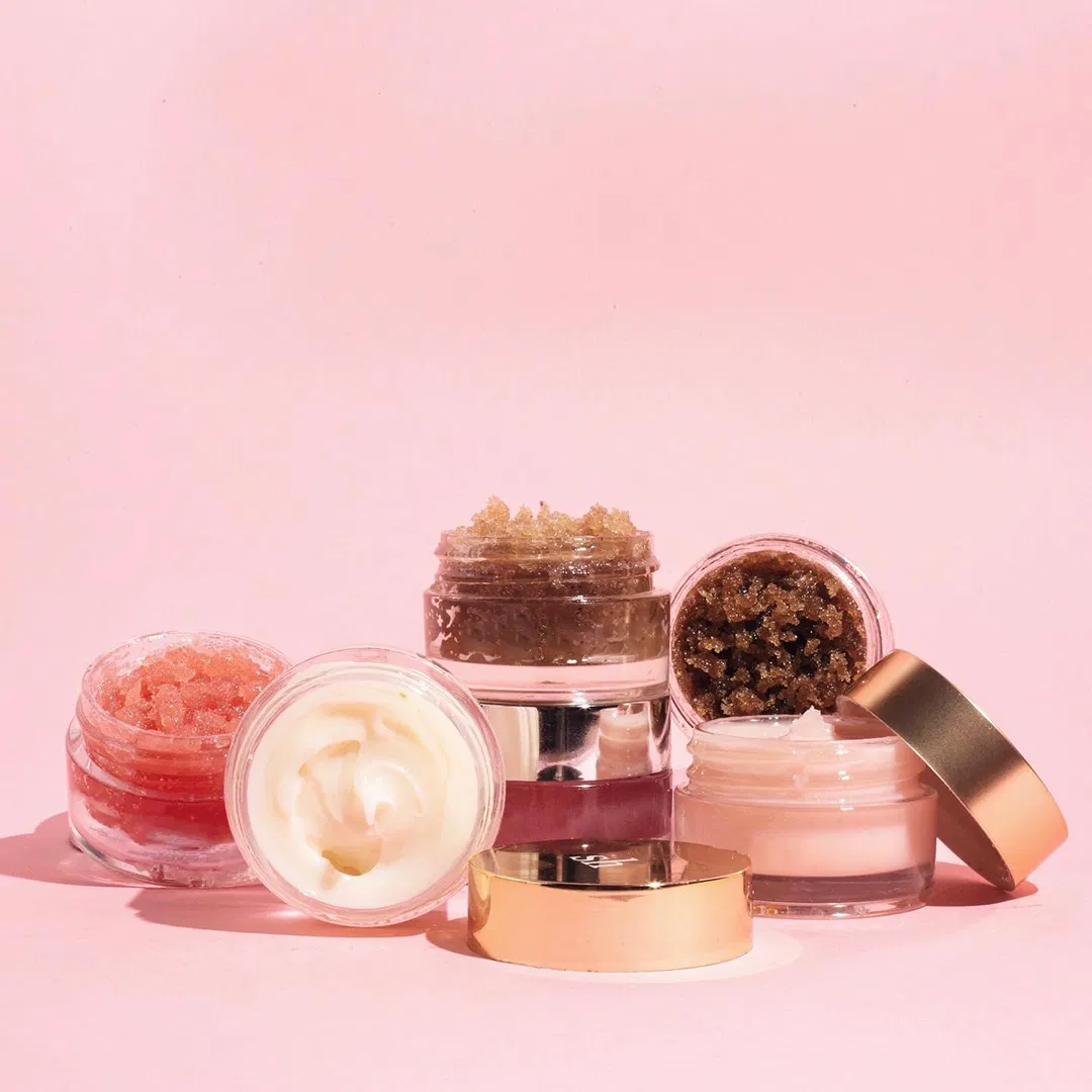 Private Label Vegan Pink Peach Natural 2 in 1 Lip Mask Lip Scrub Wholesale