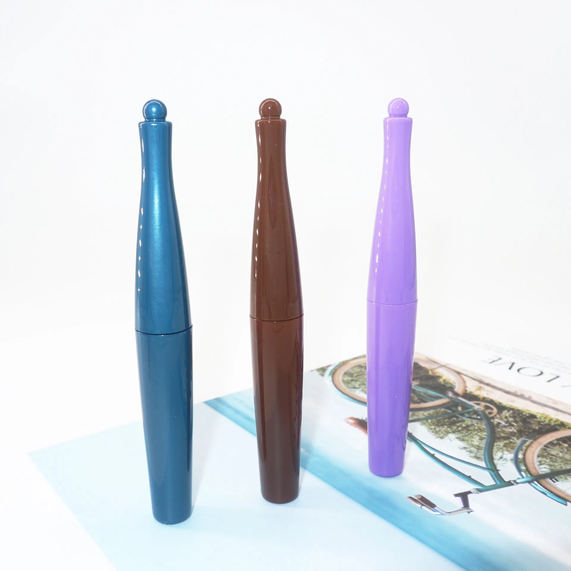 Eml M2680 Bowling Shape Mascara Empty Case Colorful UV Coating Plastic Mascara Packaging